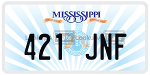 421JNF  license plate in MS