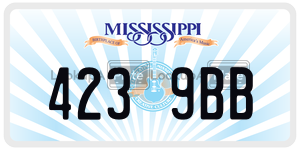 4239BB  license plate in MS