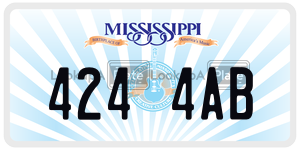4244AB  license plate in MS