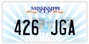 426JGA  license plate in MS