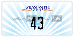 43  license plate in MS