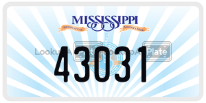 43031  license plate in MS