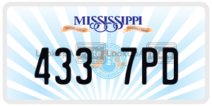 4337PD  license plate in MS