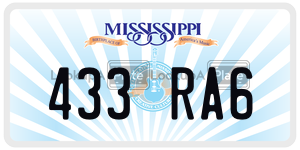 433RA6  license plate in MS