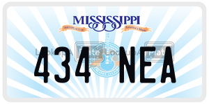 434NEA  license plate in MS