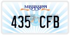 435CFB  license plate in MS