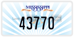 43770  license plate in MS