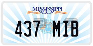 437MIB  license plate in MS