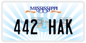 442HAK  license plate in MS