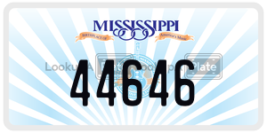 44646  license plate in MS