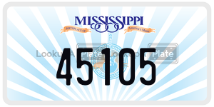 45105  license plate in MS