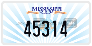 45314  license plate in MS