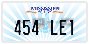 454LE1  license plate in MS