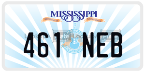461NEB  license plate in MS