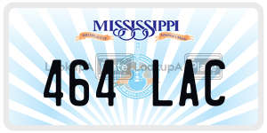 464LAC  license plate in MS