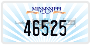 46525  license plate in MS