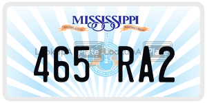 465RA2  license plate in MS