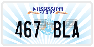 467BLA  license plate in MS