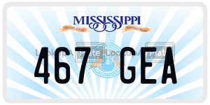 467GEA  license plate in MS