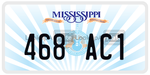 468AC1  license plate in MS