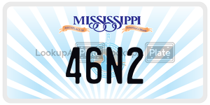 46N2  license plate in MS