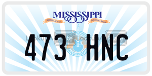 473HNC  license plate in MS