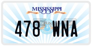 478WNA  license plate in MS