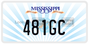 481GC  license plate in MS