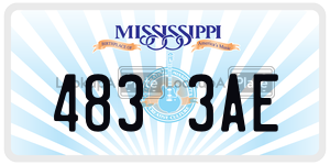 4833AE  license plate in MS
