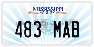 483MAB  license plate in MS
