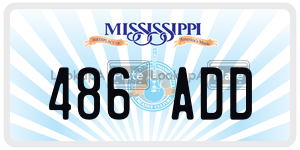 486ADD  license plate in MS