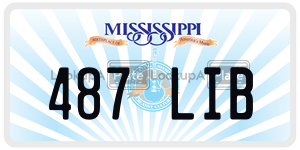 487LIB  license plate in MS