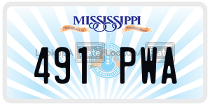 491PWA  license plate in MS