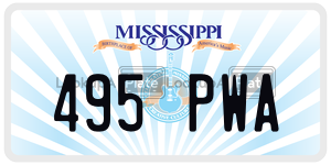 495PWA license plate in Mississippi