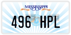 496HPL  license plate in MS