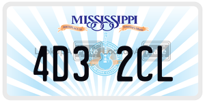 4D32CL  license plate in MS
