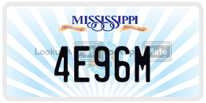 4E96M  license plate in MS