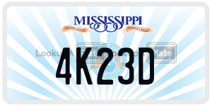 4K23D  license plate in MS