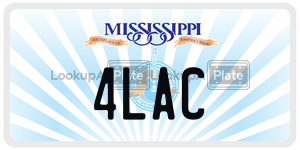 4LAC  license plate in MS