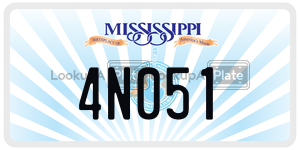 4N051  license plate in MS