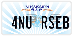 4NURSEB  license plate in MS