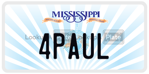 4PAUL  license plate in MS