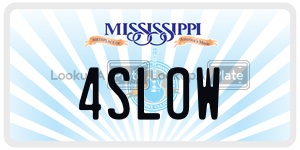 4SLOW  license plate in MS