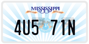 4U571N  license plate in MS