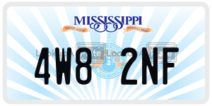 4W82NF  license plate in MS