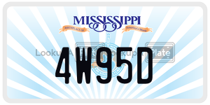4W95D  license plate in MS