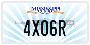 4X06R  license plate in MS