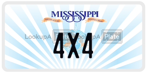 4X4  license plate in MS