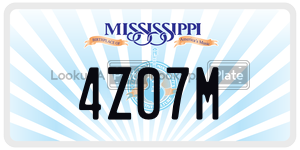 4Z07M  license plate in MS