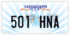 501HNA  license plate in MS